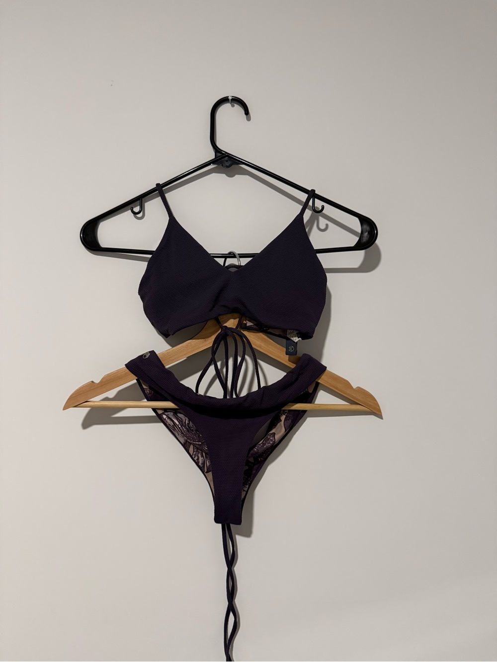 Maaji Deep Purple Lace-Back Bikini Set